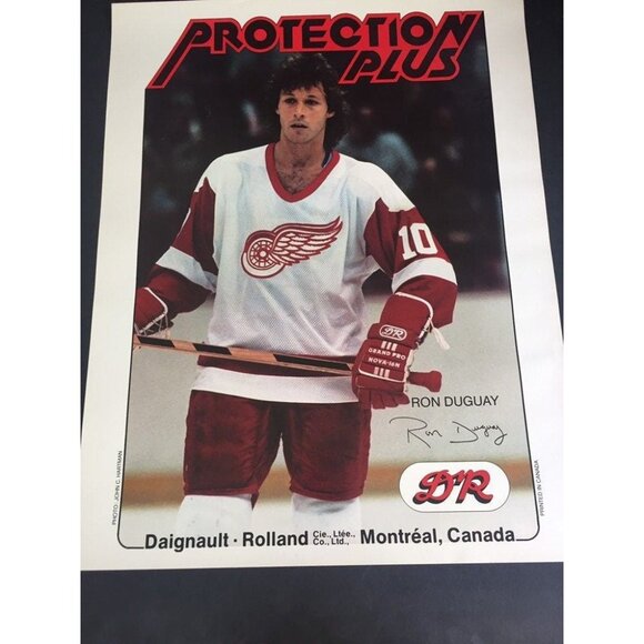 NHL Ron Guguay Poster, Detroit Red Wings, 1983 Daigrault Rolland Montreal Canada